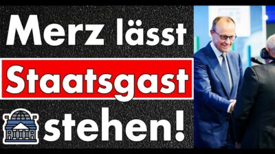 Mehr über den Artikel erfahren Merz ignoriert Protokoll und lässt Staatsgast alleine auf Messe & Parlament findet er überflüssig!
