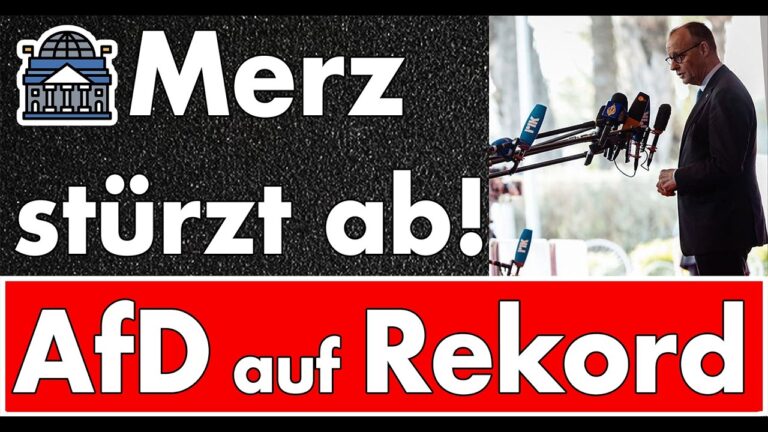 Mehr über den Artikel erfahren Merz stürzt ab! AfD auf Rekordhoch – Geburtentiefstand seit 1946 & Schüler unter Islam-Druck