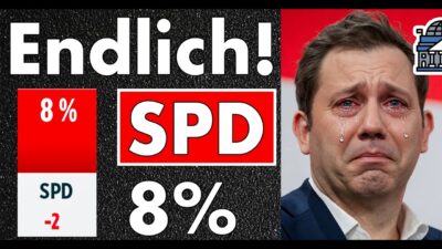 Mehr über den Artikel erfahren Negativ-Rekord für die SPD! 8-Prozent-Kevin & 8-Prozent-Bärbel regieren uns in den Abgrund!
