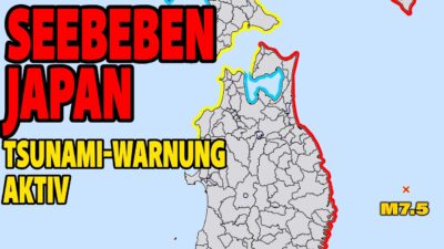 Mehr über den Artikel erfahren Seebeben Japan – Tsunami-Warnung aktiv