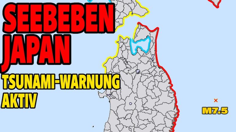Mehr über den Artikel erfahren Seebeben Japan – Tsunami-Warnung aktiv