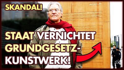 Mehr über den Artikel erfahren Skandal: Staat vernichtet Grundgesetz-Stele! | Ralph Boes