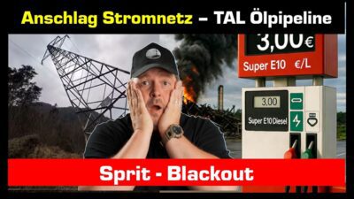 Mehr über den Artikel erfahren Sonder: Anschlag Stromnetz und Ölpipeline TAL- Sprit Blackout knapp entgangen