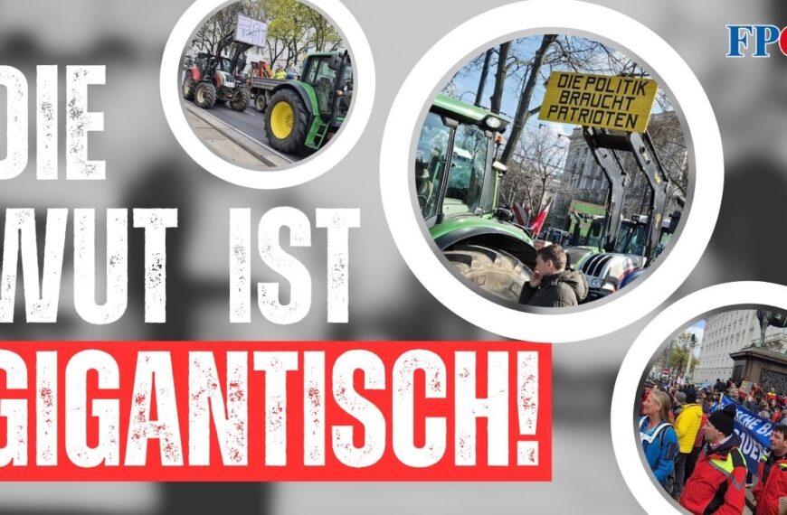 Unbedingt anschauen! Bauern auf 180 – Mega-Protest in Wien!🧑‍🌾🚜👩‍🌾