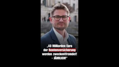 Mehr über den Artikel erfahren „40 Milliarden Euro der Rentenversicherung werden zweckentfremdet! – JÄHRLICH!“