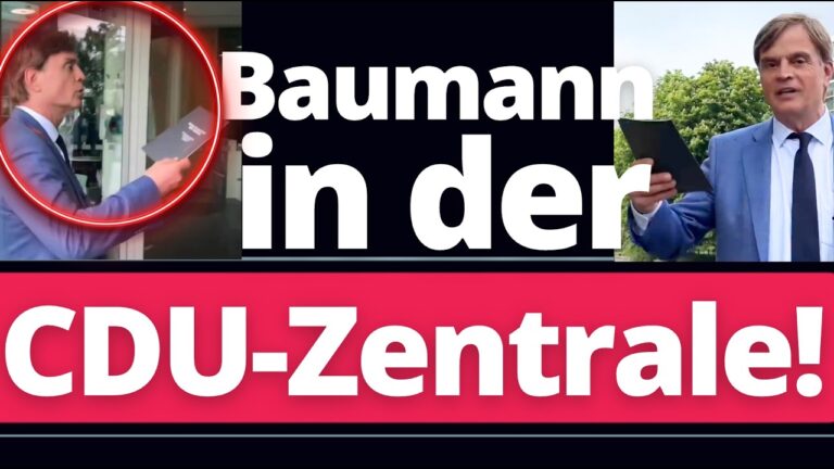Mehr über den Artikel erfahren Baumann stürmt wutentbrannt in die CDU Zentrale und zerlegt die gesamte Partei!