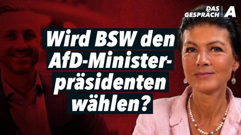 Mehr über den Artikel erfahren Brandmauer vor dem Einsturz? – Sahra Wagenknecht im Gespräch