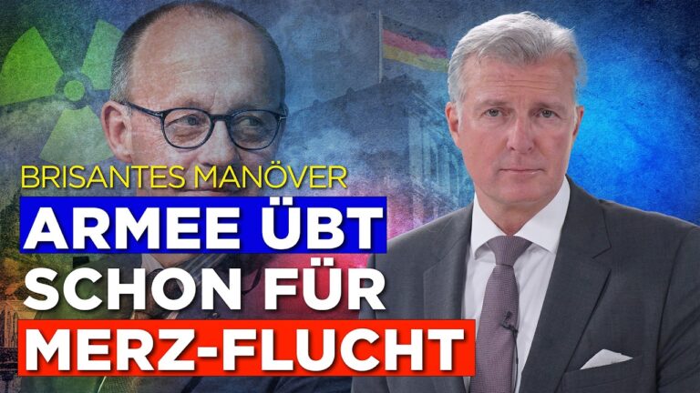 Mehr über den Artikel erfahren Brisantes Manöver: Armee übt schon für Merz-Flucht