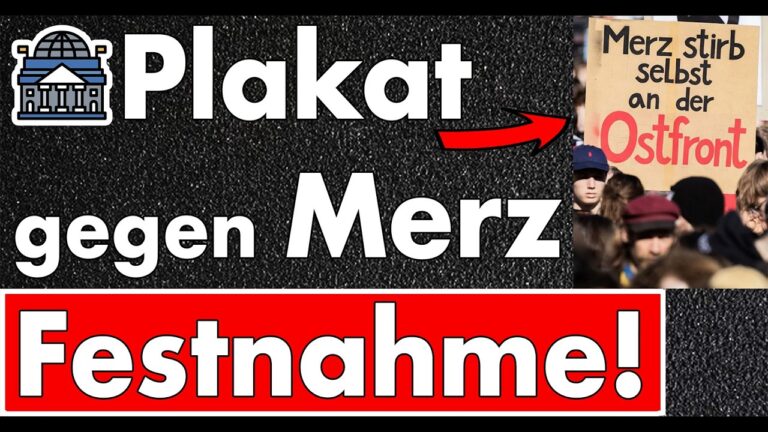 Mehr über den Artikel erfahren Demoplakate gegen Merz führen zur Festnahme! Verfassungsschutz & BKA lauert Jugendlichen auf!