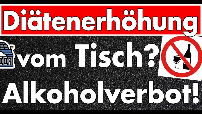 Mehr über den Artikel erfahren Diäten steigen doch nicht? Warum das Alkoholverbot im Bundestag wichtiger wäre, als die Aussetzung!