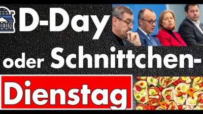 Mehr über den Artikel erfahren Dienstag soll der große Tag der Koalition sein! Ich weiß was es am Dienstag gibt: Schnittchen!