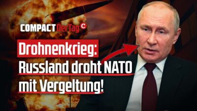 Mehr über den Artikel erfahren Drohnenkrieg: Russland droht NATO mit Vergeltung!💥