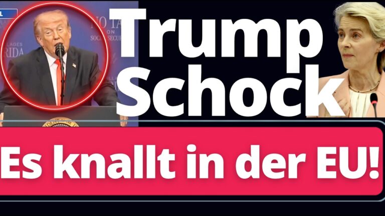 Mehr über den Artikel erfahren Eil: Trump knallt EU 25% Zoll-ERHÖHUNG vor den Latz! Von der Leyen schockiert!