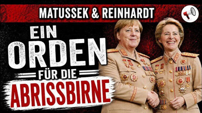 Mehr über den Artikel erfahren Ein Orden für die Abrissbirne: Merkel, 9/11 und der Wahnsinn der Woche | Matussek & Reinhardt #63