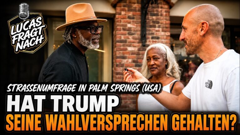 Mehr über den Artikel erfahren Hat Trump seine Wahlversprechen gehalten? – Straßenumfrage in Palm Springs (USA)