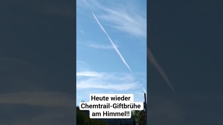 Mehr über den Artikel erfahren Heute wieder Chemtrail-Giftbrühe am Himmel‼️
