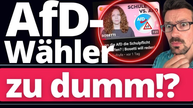 Mehr über den Artikel erfahren Ja Frau Bosetti, wir AfD-Wähler sind zu dumm für die Demokratie. UND JETZT!?
