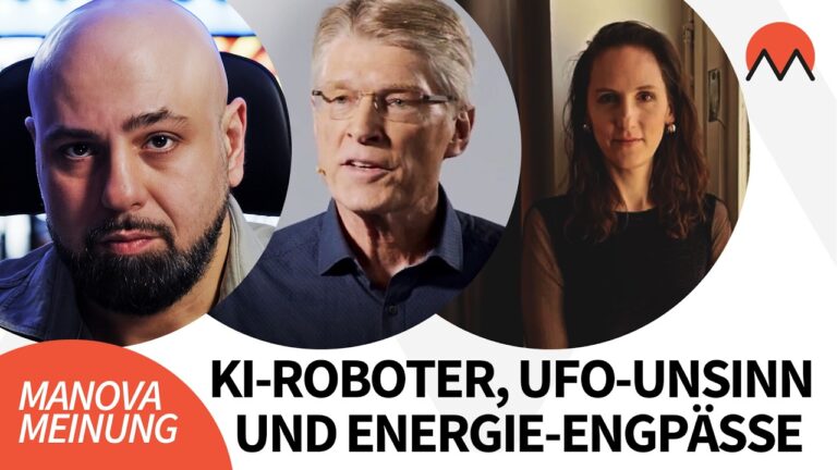 Mehr über den Artikel erfahren KI-Roboter, UFO-Unsinn, Energie-Engpässe | MANOVA-Meinungen mit Gwendolin W.-Kirchhoff & Ernst Wolff