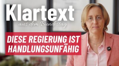 Mehr über den Artikel erfahren Klartext aus dem Bundestag: 2 Wochen Stillstand