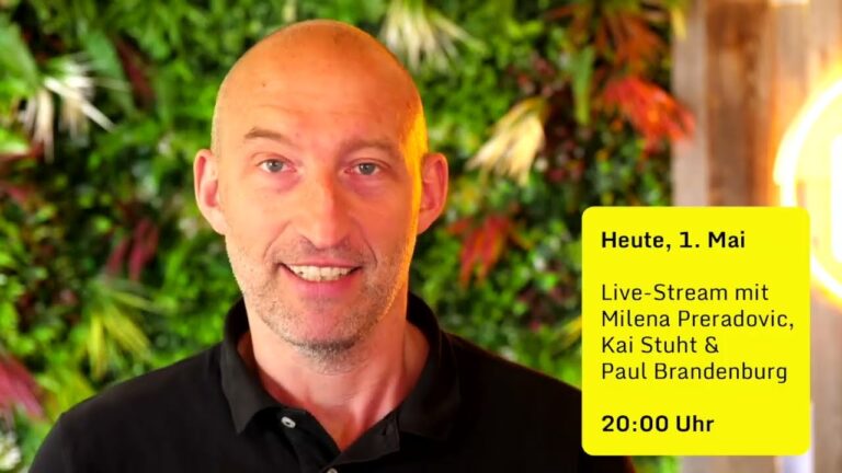 Mehr über den Artikel erfahren LIVE-Stream mit Milena Preradovic, Kai Stuht & Paul Brandenburg: HEUTE 20 Uhr