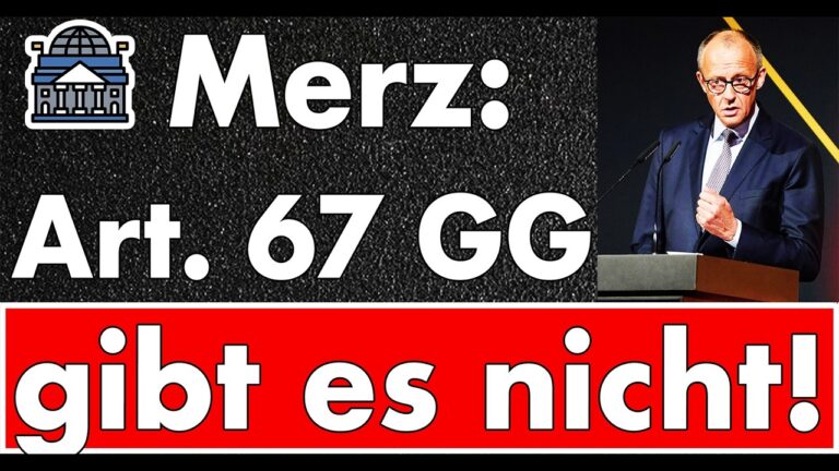 Mehr über den Artikel erfahren Pinocchio Merz ignoriert Art. 67 GG – Die Abwahl des Kanzlers ist doch möglich!