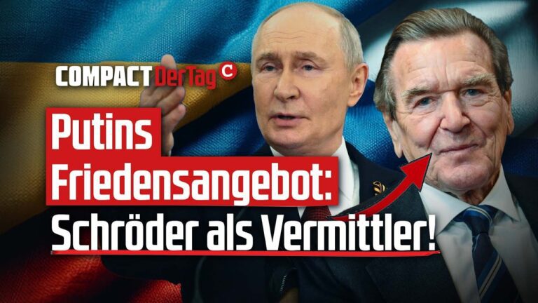 Mehr über den Artikel erfahren Putins Friedensangebot: Schröder als Vermittler!💥