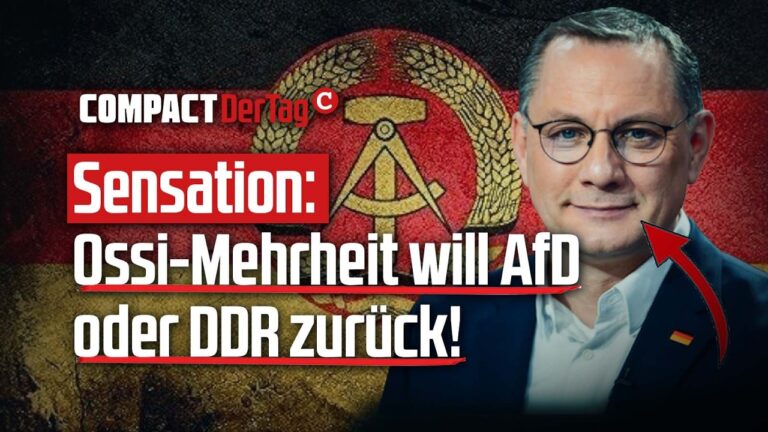 Mehr über den Artikel erfahren Sensation: Ossi-Mehrheit will AfD oder DDR zurück!💥