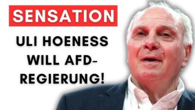 Mehr über den Artikel erfahren Uli Hoeneß: Erster Promi spricht sich für AfD-Regierung aus! Allerdings unter einer Bedienung!