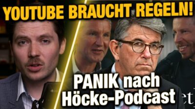 Mehr über den Artikel erfahren Wolfram Weimer will härtere Regeln für Youtube! Panik nach dem Höcke-Podcast?