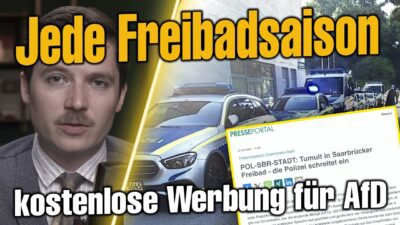 Mehr über den Artikel erfahren 100 „Personen“ Tumult im Freibad: AfD-Wahlwerbung
