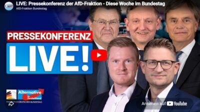 Mehr über den Artikel erfahren Pressekonferenz der AfD-Fraktion – Diese Woche im Bundestag