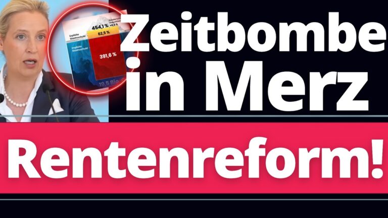 Mehr über den Artikel erfahren Alice Weidel lässt Zeitbombe in Merz Rentenreform hochgehen!