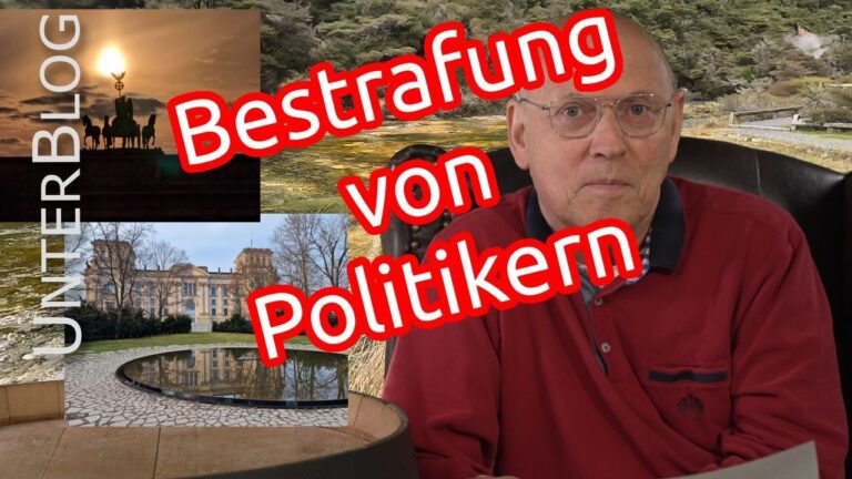 Mehr über den Artikel erfahren Bestrafung von Politikern in der jüngeren deutschen Geschichte und der nahen Zukunft (heftig)