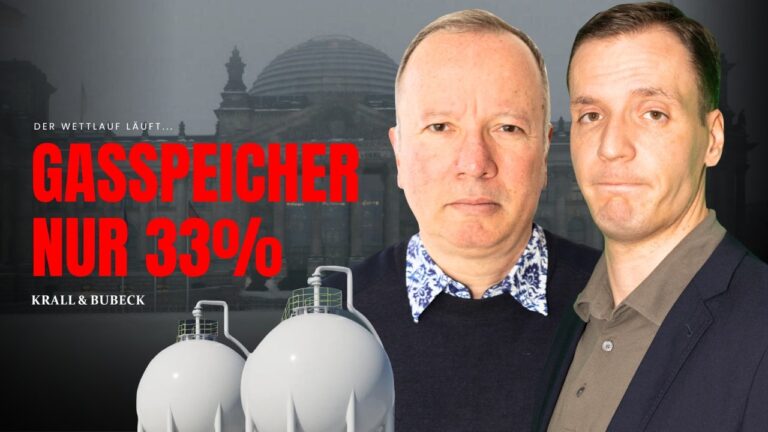 Mehr über den Artikel erfahren DER WETTLAUF GEGEN DEN WINTER: Gasspeicher bei 33% statt 55% — und NIEMAND füllt sie!