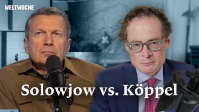 Mehr über den Artikel erfahren «Du bist der Gefangene deiner Propaganda!»: Köppel vs. Solowjow, von Tolstoj bis von der Leyen