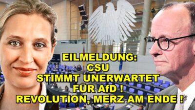 Mehr über den Artikel erfahren EIL: CSU STIMMT FÜR AfD! Merz AM ENDE!