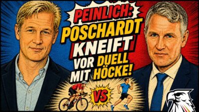 Mehr über den Artikel erfahren Höcke fordert Poschardt zum (sportlichen) Duell heraus – Der Springer-Journalist kneift!