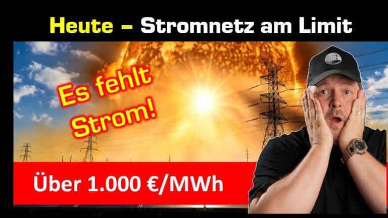 Mehr über den Artikel erfahren Irre! – Stromnetz Irrsinn heute Abend über 1000 € MWh – Energiewende gescheitert