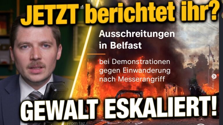 Mehr über den Artikel erfahren JETZT berichtet ihr?! Gewalt in Belfast eskaliert, S*xpuppe im Schloss Bellevue, Voigt & die K.I.