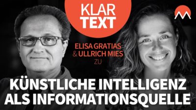 Mehr über den Artikel erfahren Klartext über künstliche Intelligenz als Informationsquelle | Elisa Gratias & Ullrich Mies | MANOVA