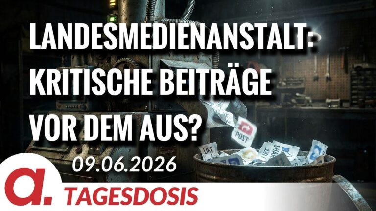 Mehr über den Artikel erfahren Landesmedienanstalt: Kritische Beiträge vor dem Aus | Von Claudia Töpper | Apolut