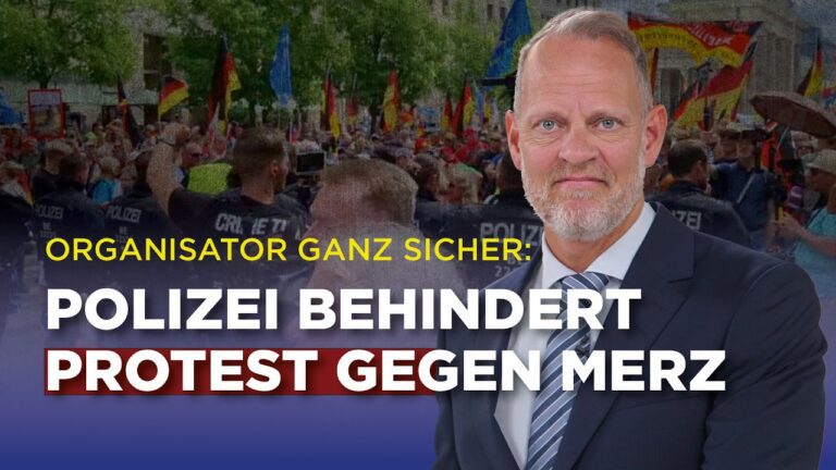 Mehr über den Artikel erfahren Organisator ganz sicher: Polizei behindert Protest gegen Merz