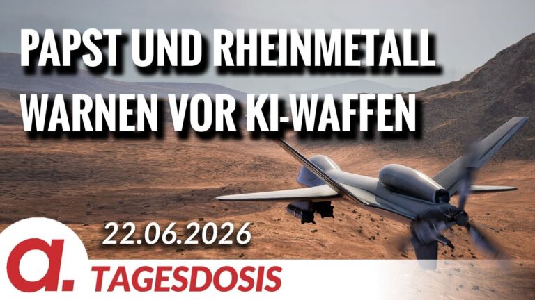 Mehr über den Artikel erfahren Papst und Rheinmetall warnen vor KI-Waffen | Von Paul Clemente | Apolut