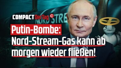 Mehr über den Artikel erfahren Putin-Bombe: Nord-Stream-Gas kann ab morgen wieder fließen!💥