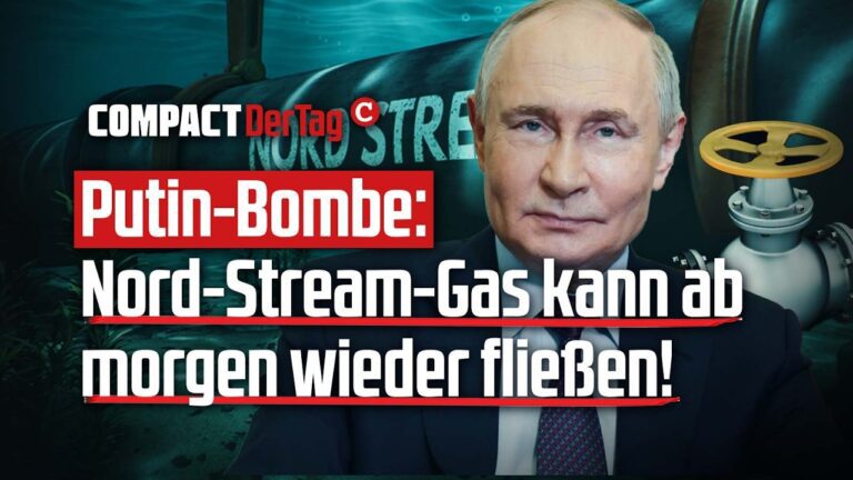 Mehr über den Artikel erfahren Putin-Bombe: Nord-Stream-Gas kann ab morgen wieder fließen!💥