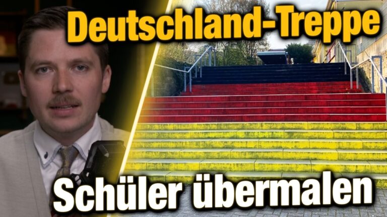 Mehr über den Artikel erfahren Schüler übermalen Deutschlandtreppe! „Rechtspopulisten“ verbreiten Schwarz-Rot-Gold! Eine Gefahr?