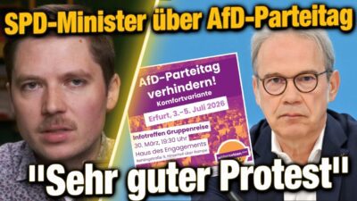 Mehr über den Artikel erfahren SPD-Minister wirbt für Proteste gegen AfD-Parteitag! Darf er das?