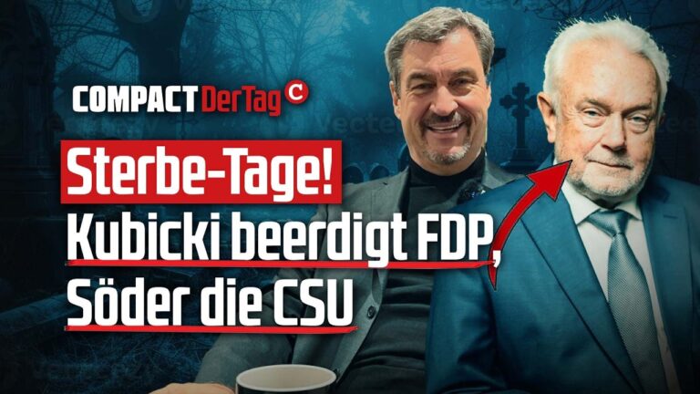 Mehr über den Artikel erfahren Sterbe-Tage! Kubicki beerdigt FDP, Söder die CSU💥