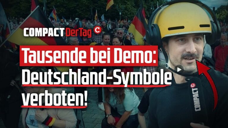 Mehr über den Artikel erfahren Tausende bei Demo: Deutschland-Symbole verboten!💥