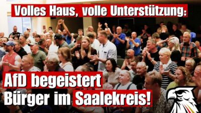 Mehr über den Artikel erfahren Volles Haus, volle Unterstützung: AfD begeistert Bürger im Saalekreis!
